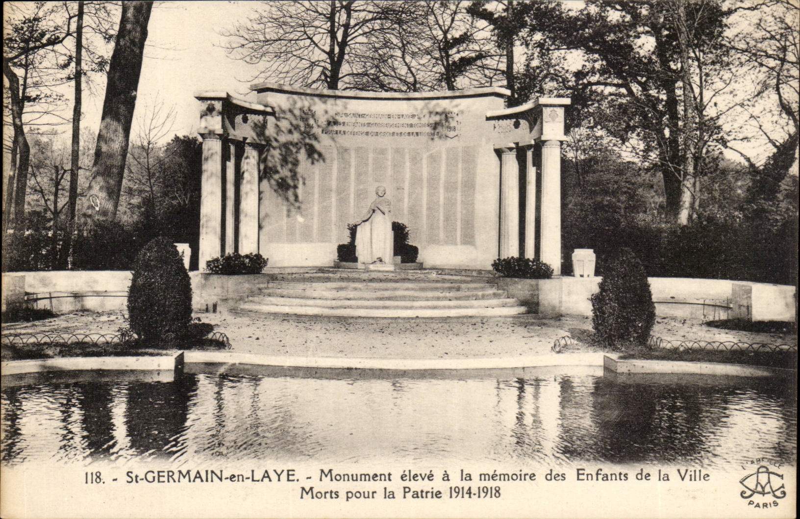St-GERMAIN-en-LAYE - Monument élevé à la mémoire des Enfants de la Ville Morts pour la Patrie 1914-1918