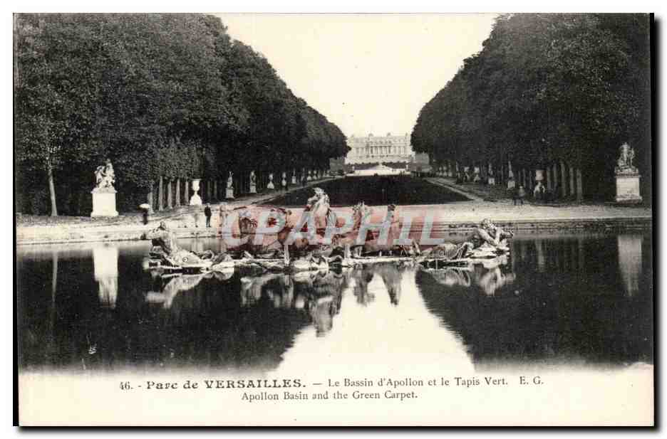 Versailles CPA Bassin d'aPollon et tapis vert