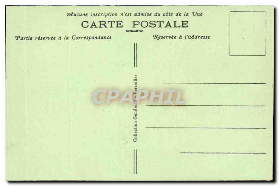 Versailles CPA Bassin d'aPollon et tapis vert — Verso