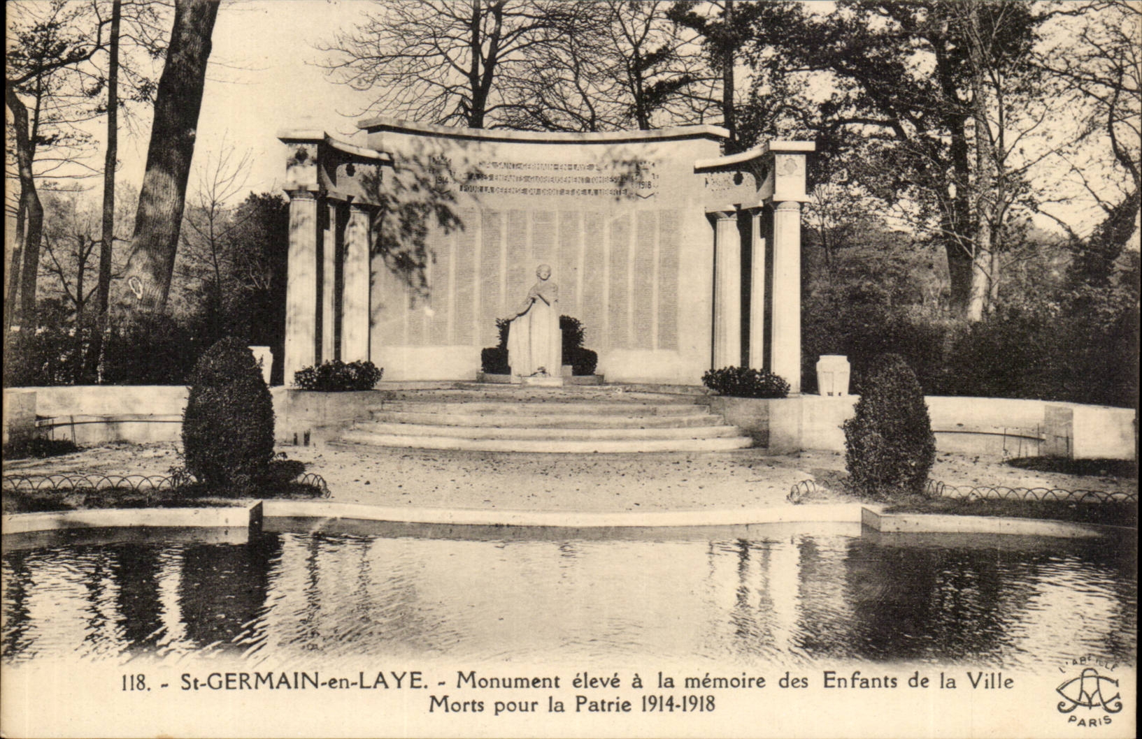 St-GERMAIN-en-LAYE - Monument élevé à la mémoire des Enfants de la Ville Morts pour la Patrie 1914-1918 — L'Abellé, Paris