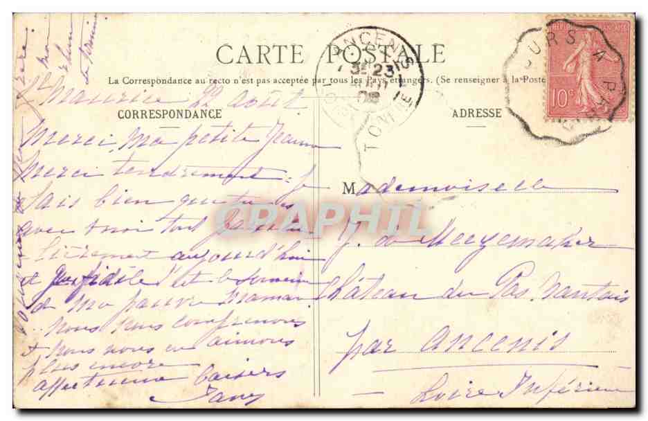 Vaugrigneuse CPA Le chateau (cote nord) — Rückseite