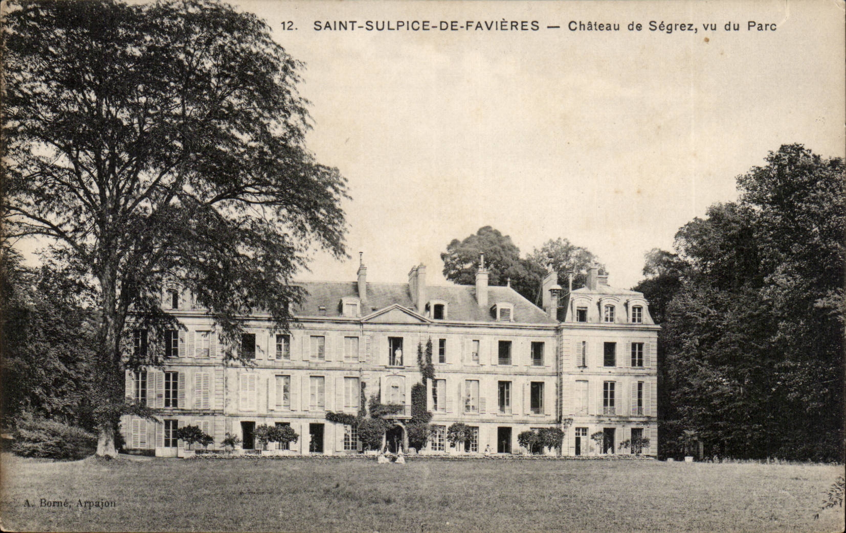 Saint Sulpice de Favieres CPA Chaetau de Segrez vu du parc