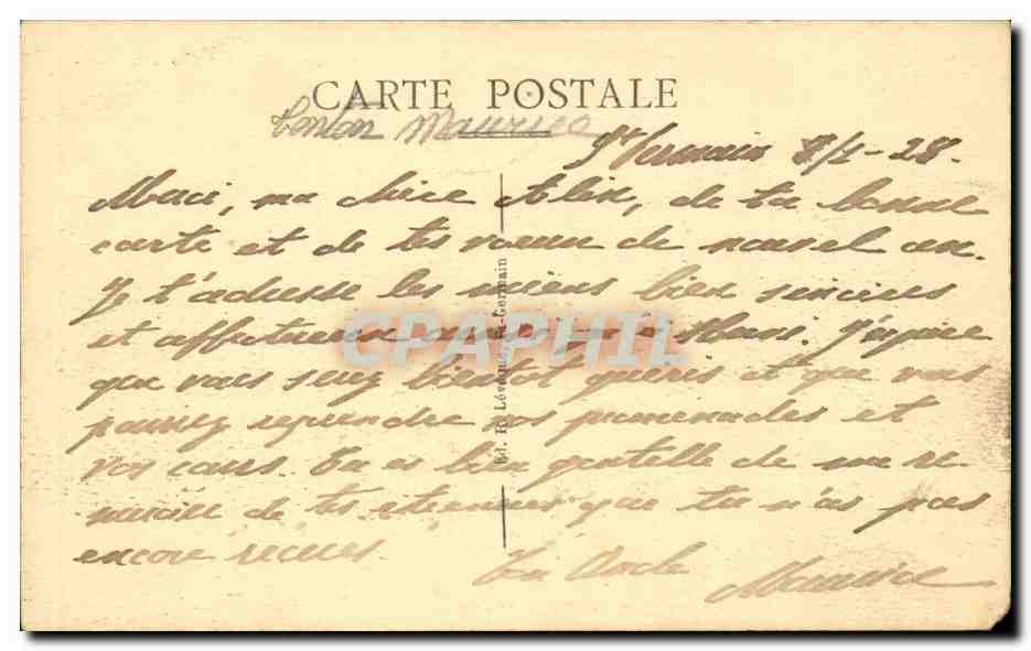 St-Germain-en-Laye — Le Château — éditeur anonyme, n°2 — Verso