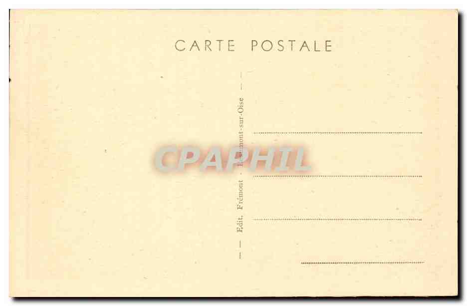 Presles CPA Chateau de Courcelles Embarcadere de la grande piece d'eau — Back