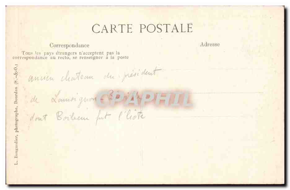 CPA Chateau de Baville pres Saint Cheron Cote Sud Est — Back