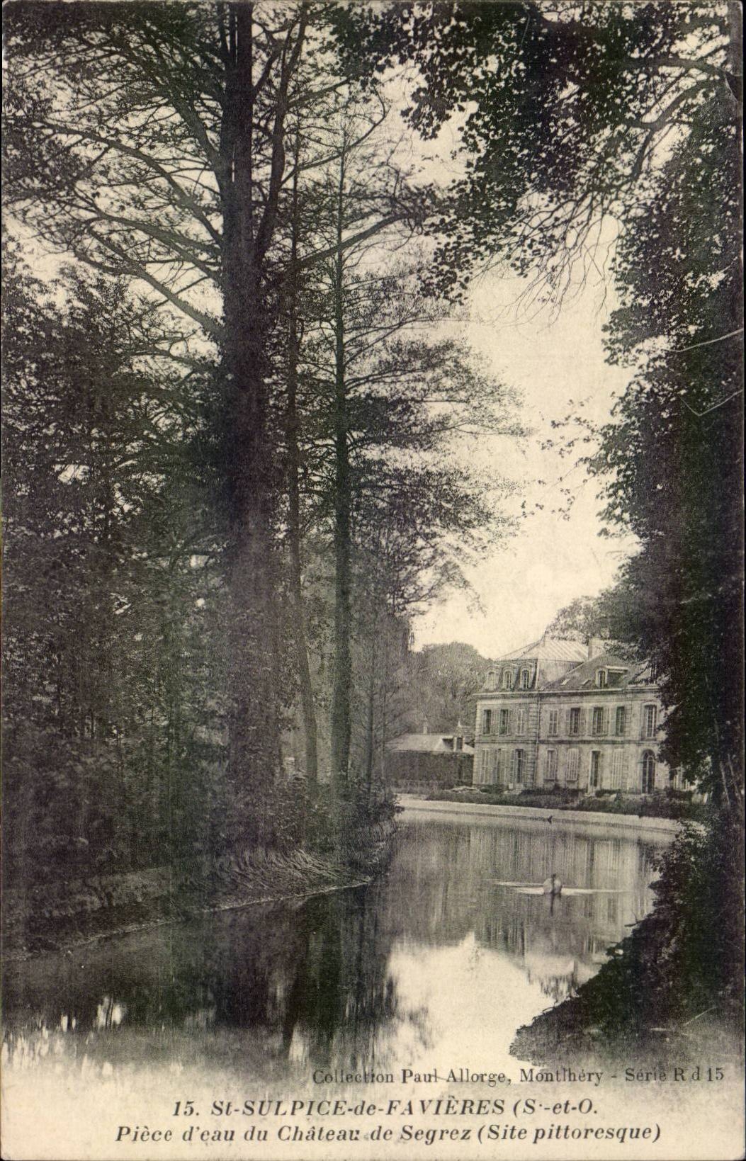 Saint Sulpice de Favieres CPA Piece d'eau du chateau de SEgrez 