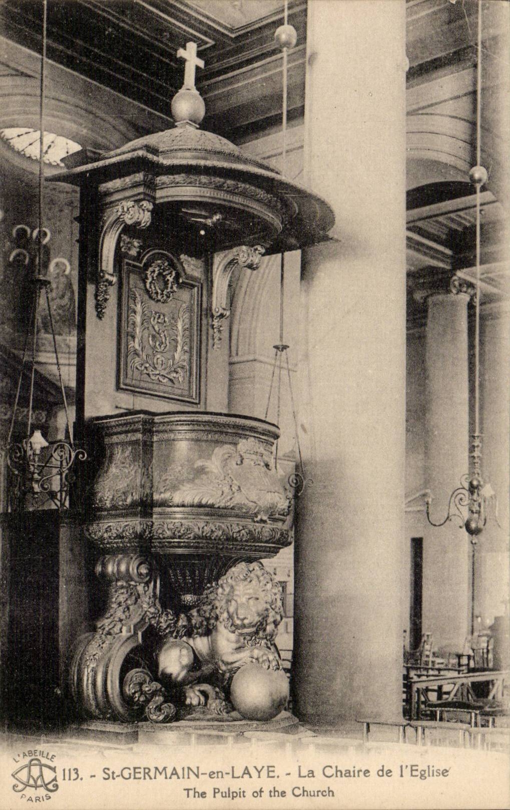 Saint Germain en Laye CPA La chaire de l'eglise 
