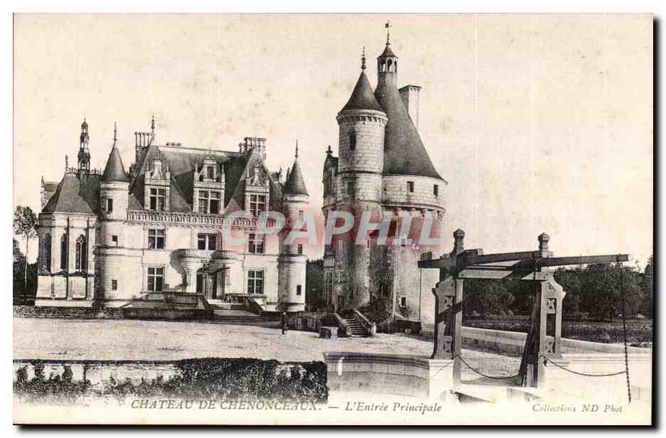 Chateau de Chenonceaux CPA L'entree principale