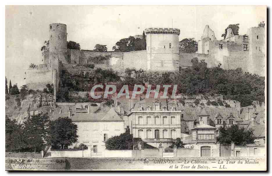 Chinon CPA Le chateau La tour du Moulin et la Tour de Boissy