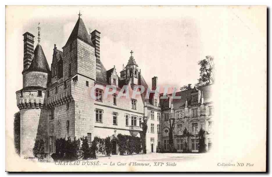 CPA Chateau d'Usse La courd 'honneur 16eme