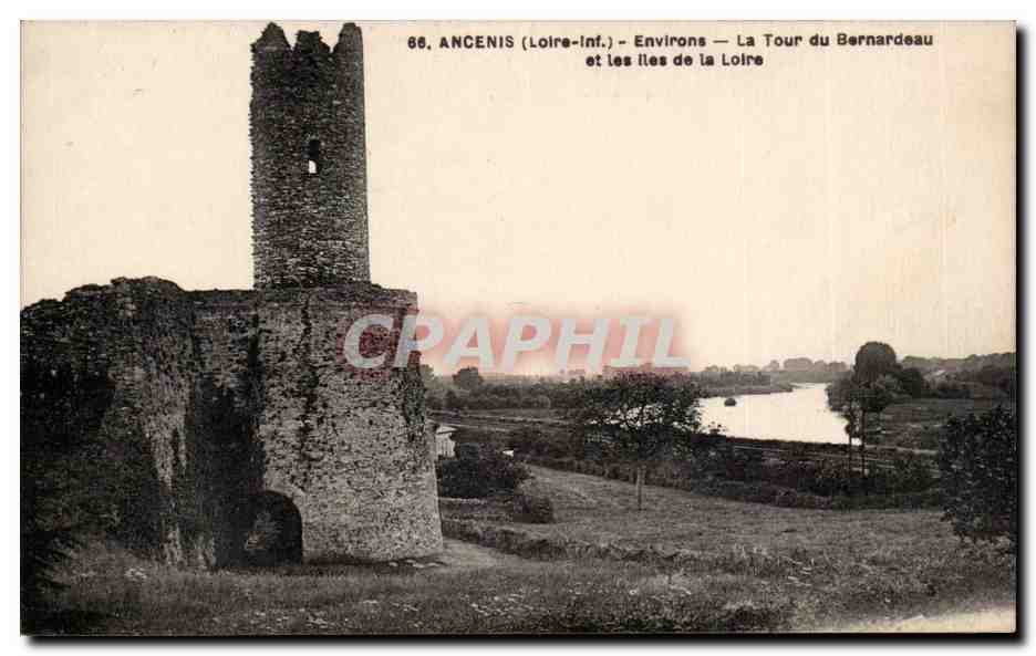 Ancenis CPA Environs La tour de Bernardeau et les iles de la Loire