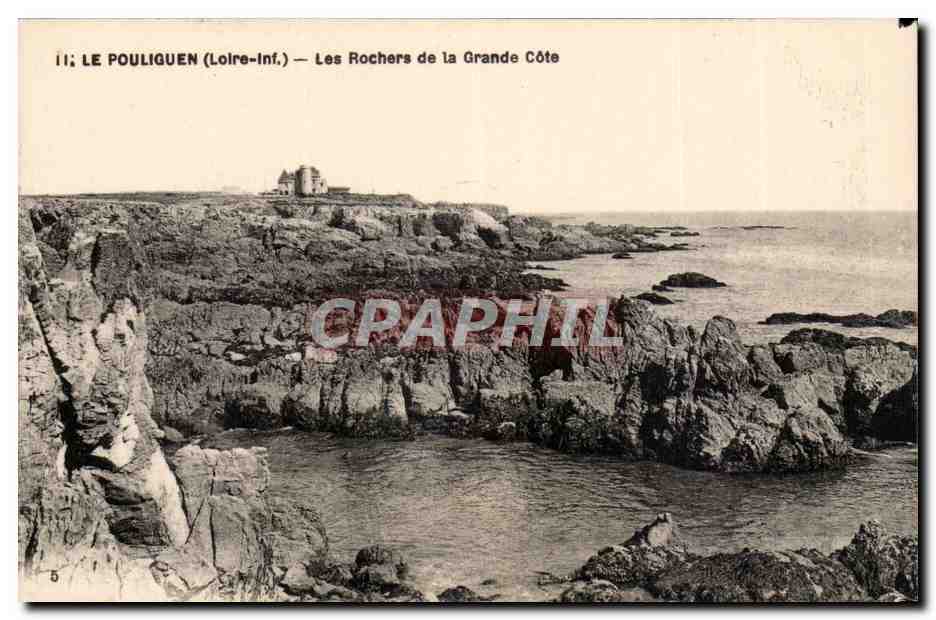 Le Pouliguen CPA Les rochers de la grande cote