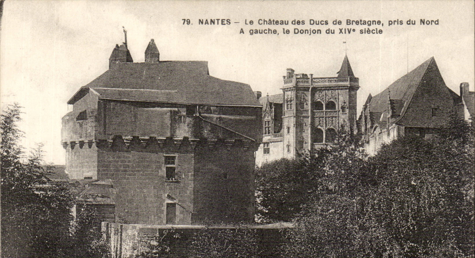 Nantes CPA Le chateau des Ducs de Bretagne pris du Nord a gauche le donjon