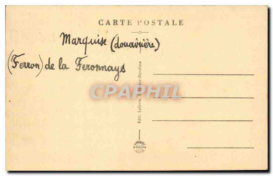 St Mars la Jaille CPA Le chateau Pavillon sud — Rückseite