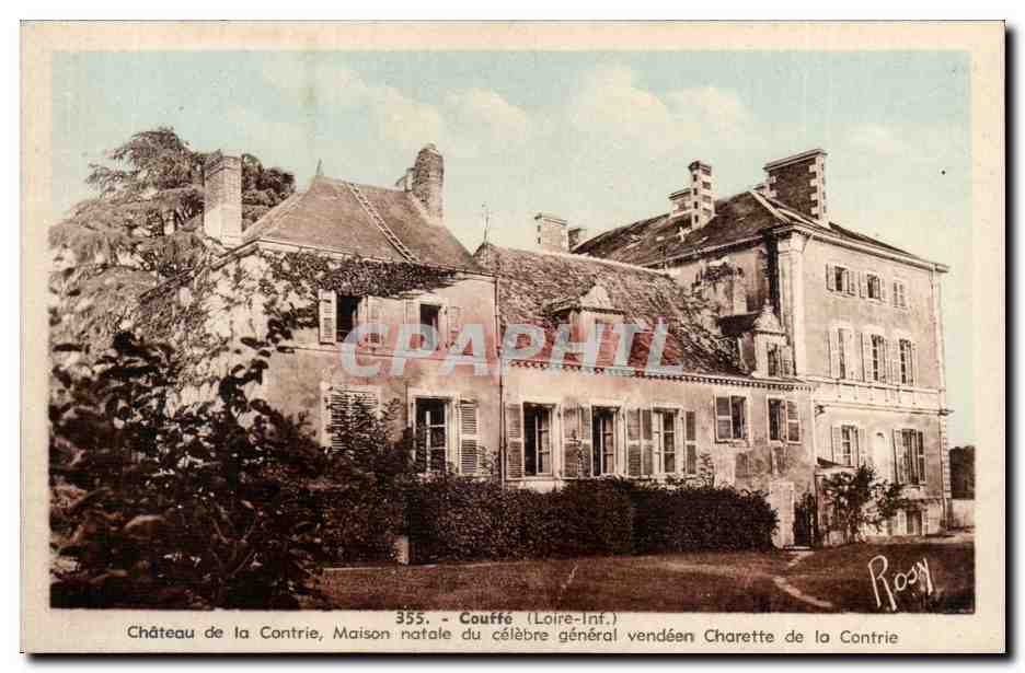 Couffe CPA Chateau de la Contrie maison natale du celebre general vendeen Charette de la Contrie