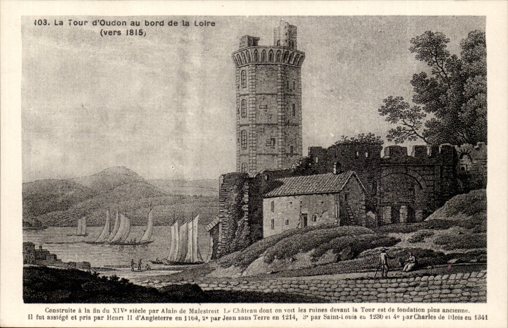 CPA La tour d'Oudon au bord de la Loire (vers1815)