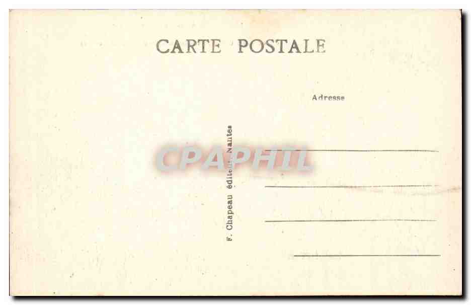 Couffe CPA Chateau de la Contrie Maison natale du celebre general vendeen Charette de la Contrie — Rückseite