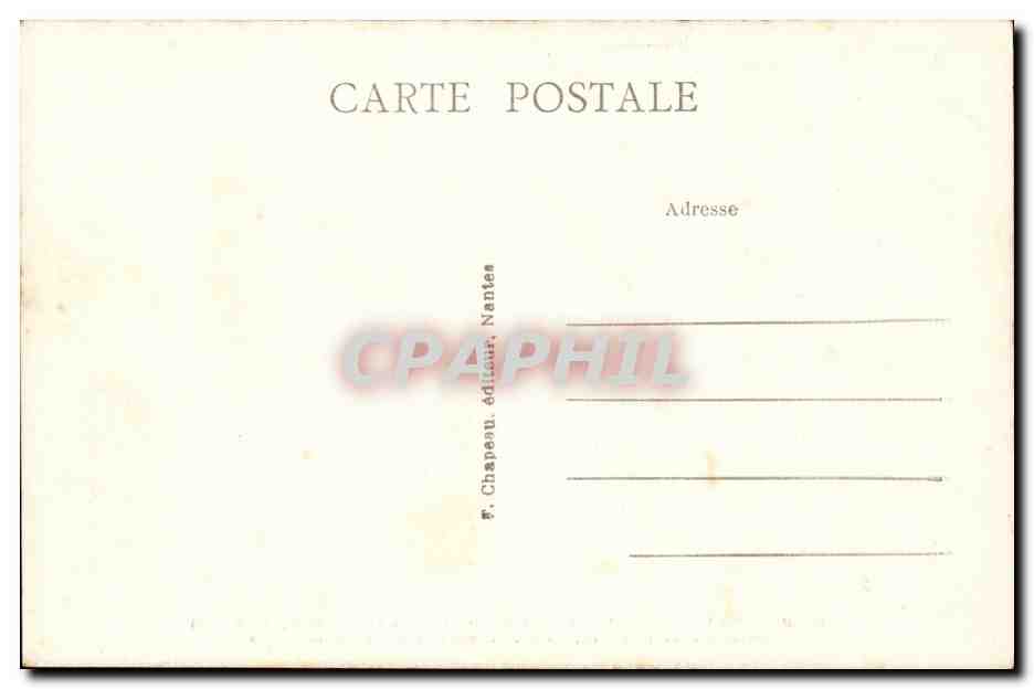 Missillac CPA Ruines du chateau de la Breteche vers 1830 — Rückseite