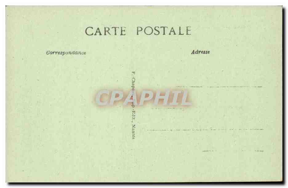 Chateau du Pas Nantais Commune de Mesanger par Ancenis CPA  — Verso