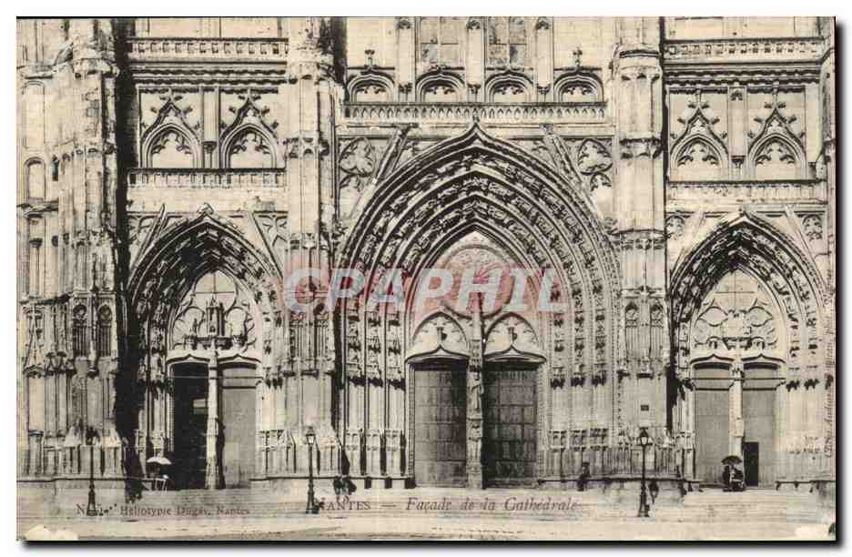 Nantes CPA Facade sur la CAthedrale