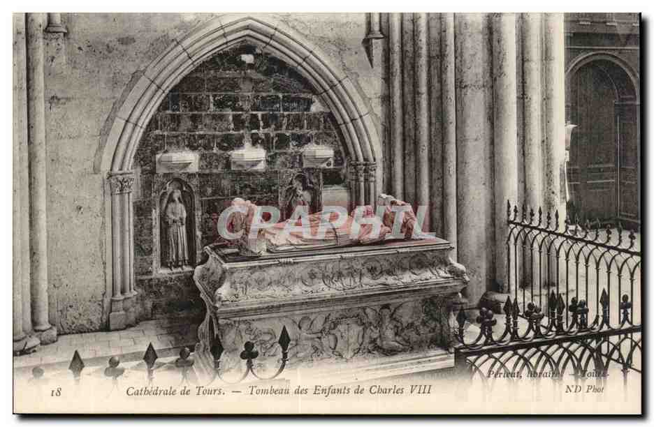 CAthedrale de Tours CPA Tombeau des enfants de Charles VIII