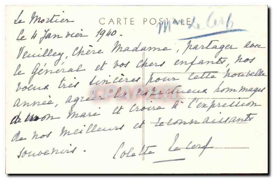 Chanceaux sur Choisille CPA Le mortier (chateau) — Rückseite
