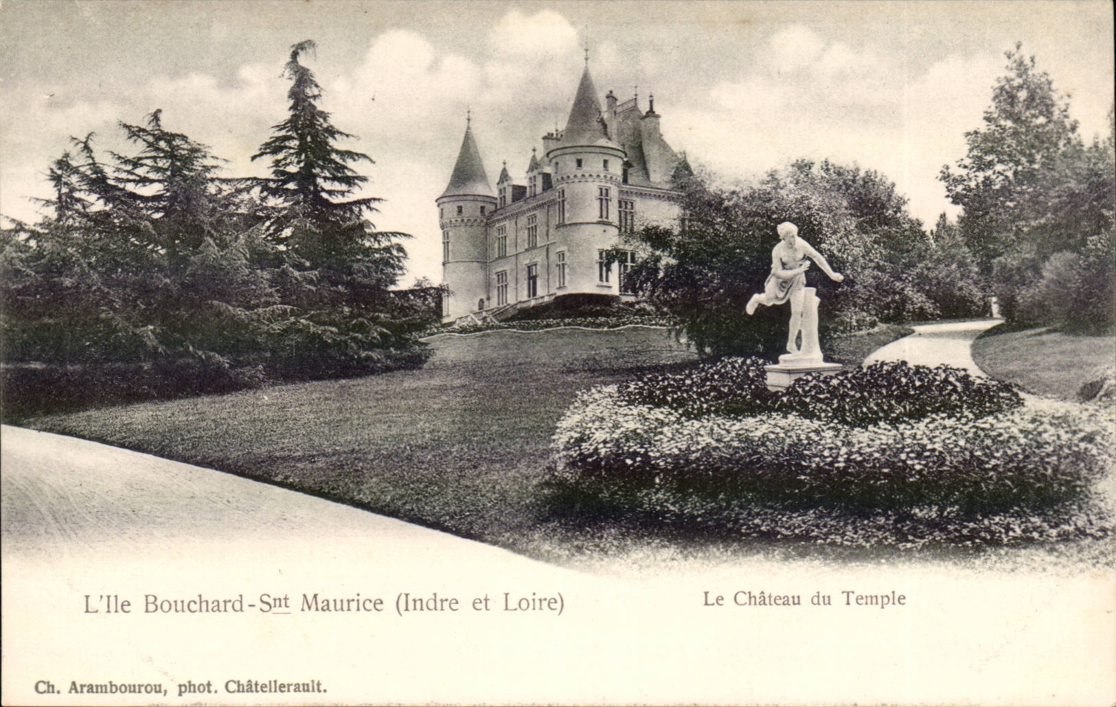 CPA Ile bouchard snt Maurice Le chateau du temple