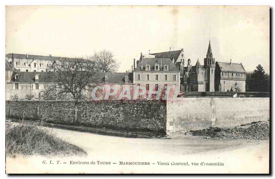 Environs de Tours CPA Marmoutiers Vieux couvent vue d'ensemble