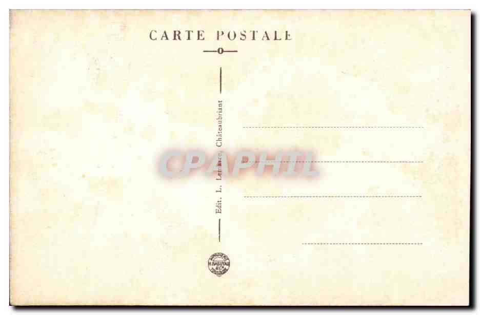 Chateaubriant CPA Chateau de la Renaissance  — Rückseite