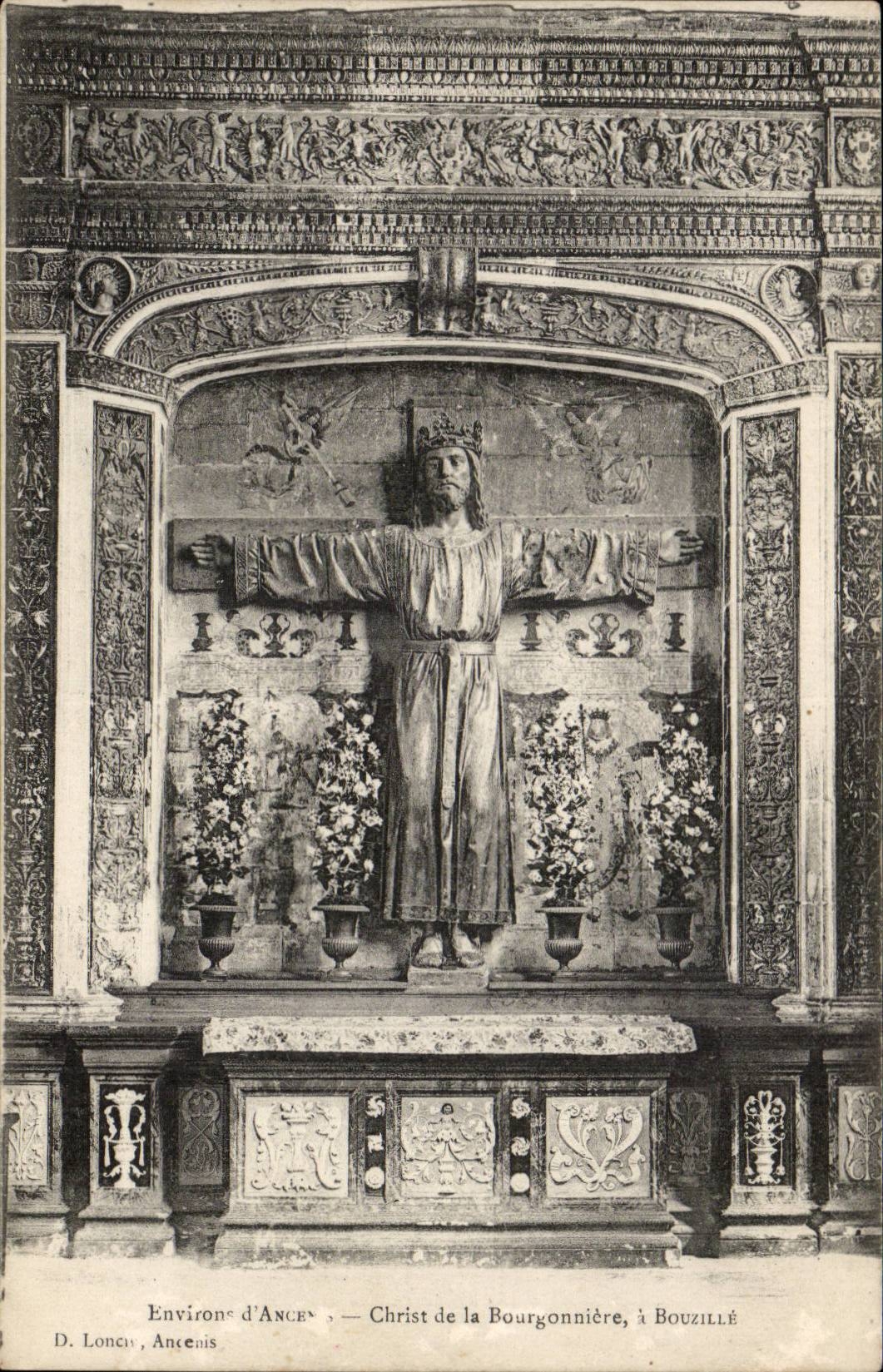 Environs d'Ancenis CPA Christ de la Bourgonniere a Bouzille