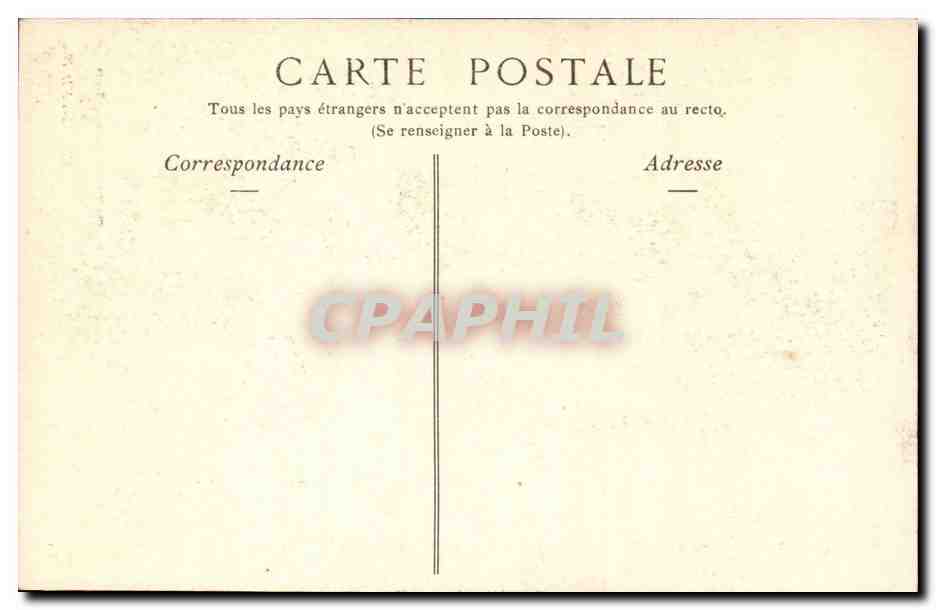 Tours CPA Eglise Saint Julien (cafe aux caves d'Espagne Spain Espana) — Rückseite