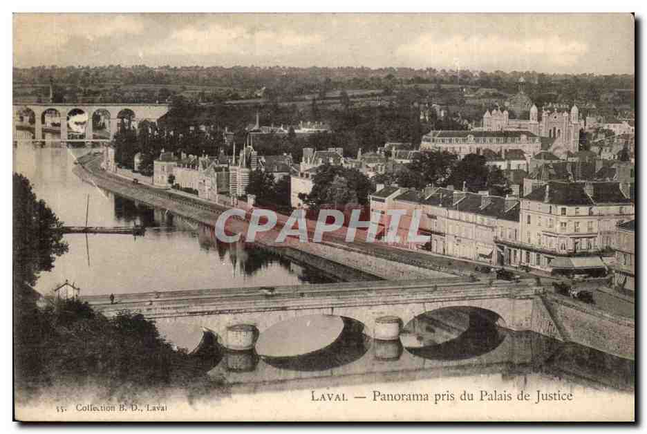 Laval CPA Panorma pris du palais de justice