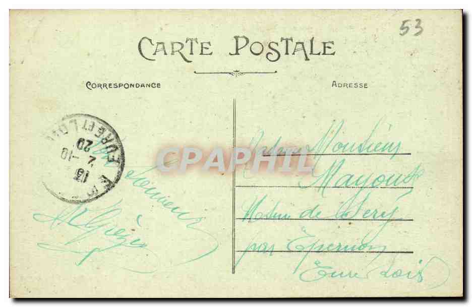 Pre en Pail CPA Le vieux chateau — Rückseite