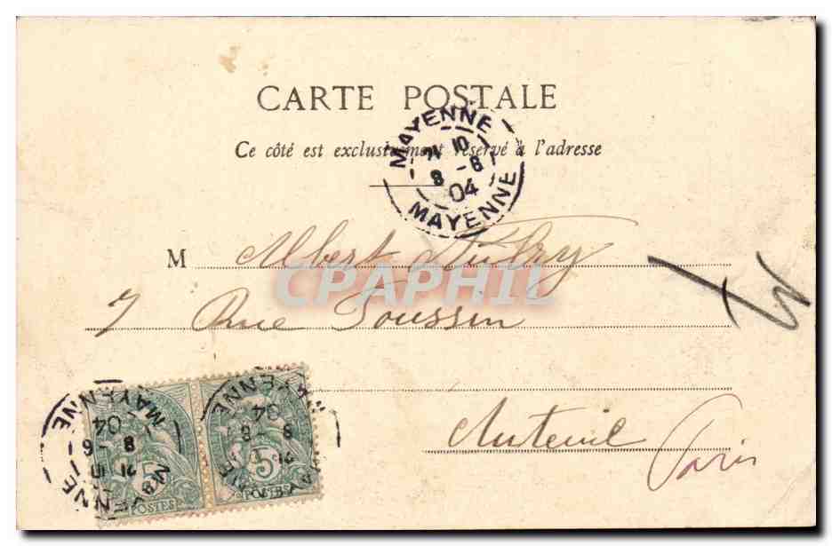 Mayenne CPA L'hopital Vue sur la Mayenne (lavoir) — Back