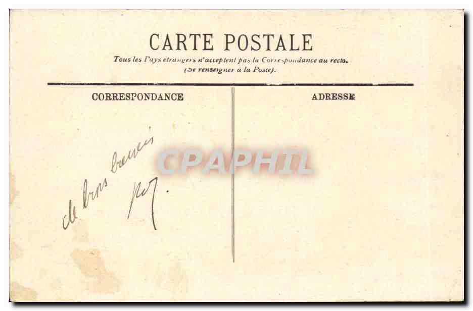 Dieppe CPA Le chateau — Rückseite