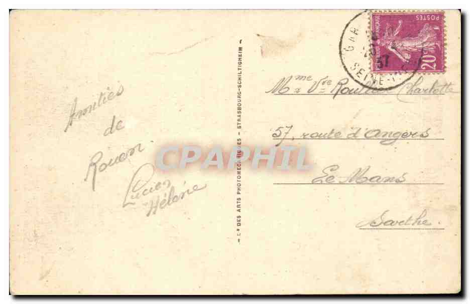 Rouen CPA Vue sur la S€Œeine et les quais — Verso