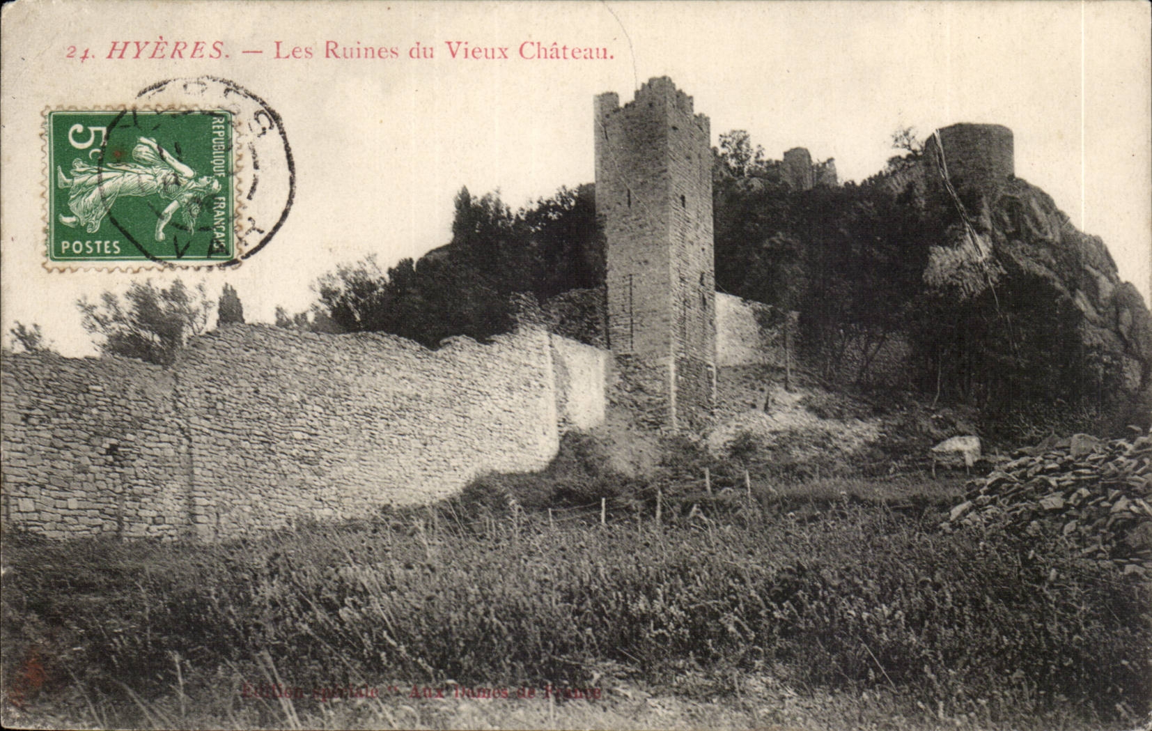 Hyeres CPA Les ruines du vieux chateau