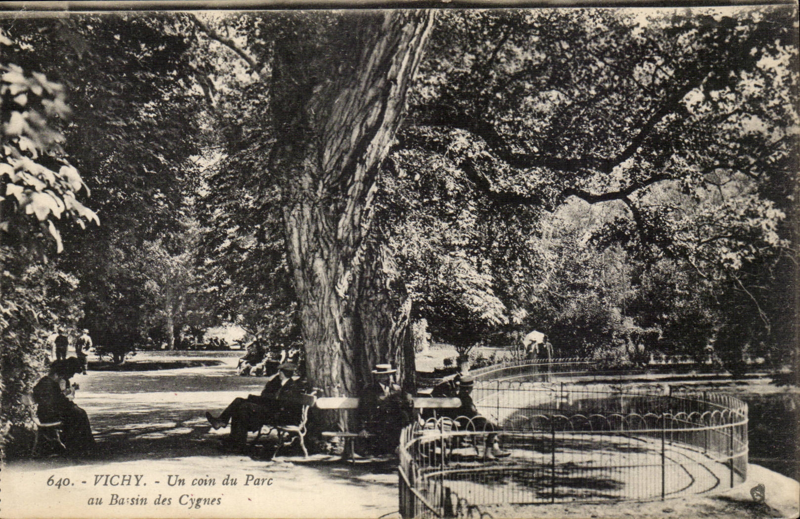 Vichy CPA Un coin du parc au bassin des cygnes