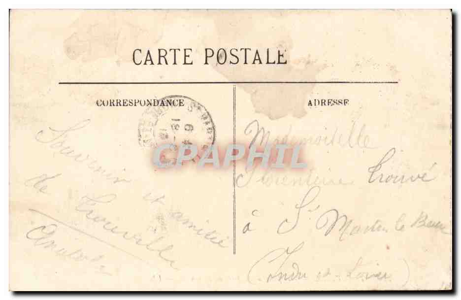 Trouville CPA Vue prise de la jetee de Deauville — Rückseite