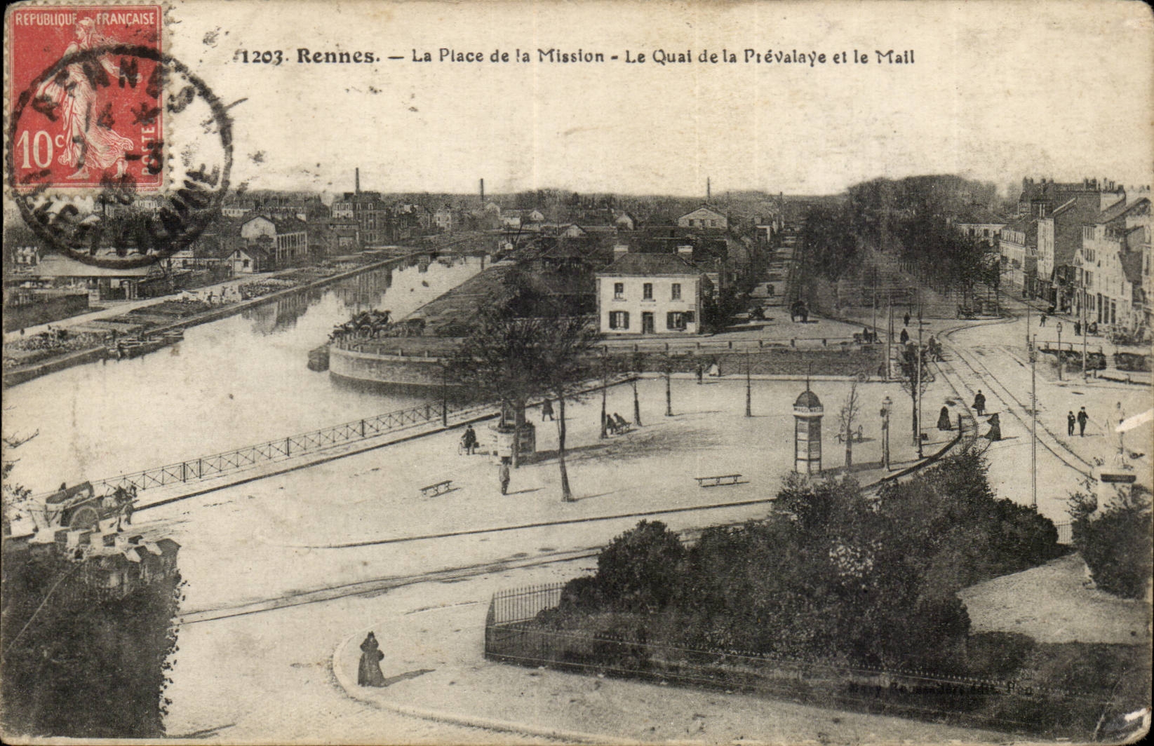Rennes — La Place de la Mission - Le Quai de la Prévalaye et le Mall