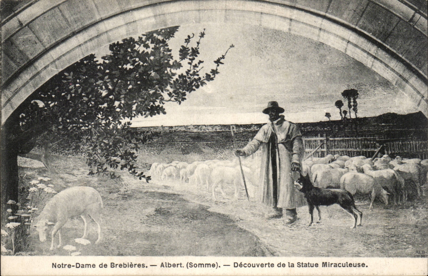 Notre DAme de Brebieres CPA Decouverte de la statue miraculeuse (moutons)