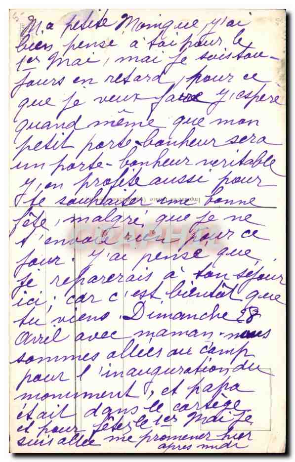 CPA Fantaisie Porte bonheur Gui — Rückseite