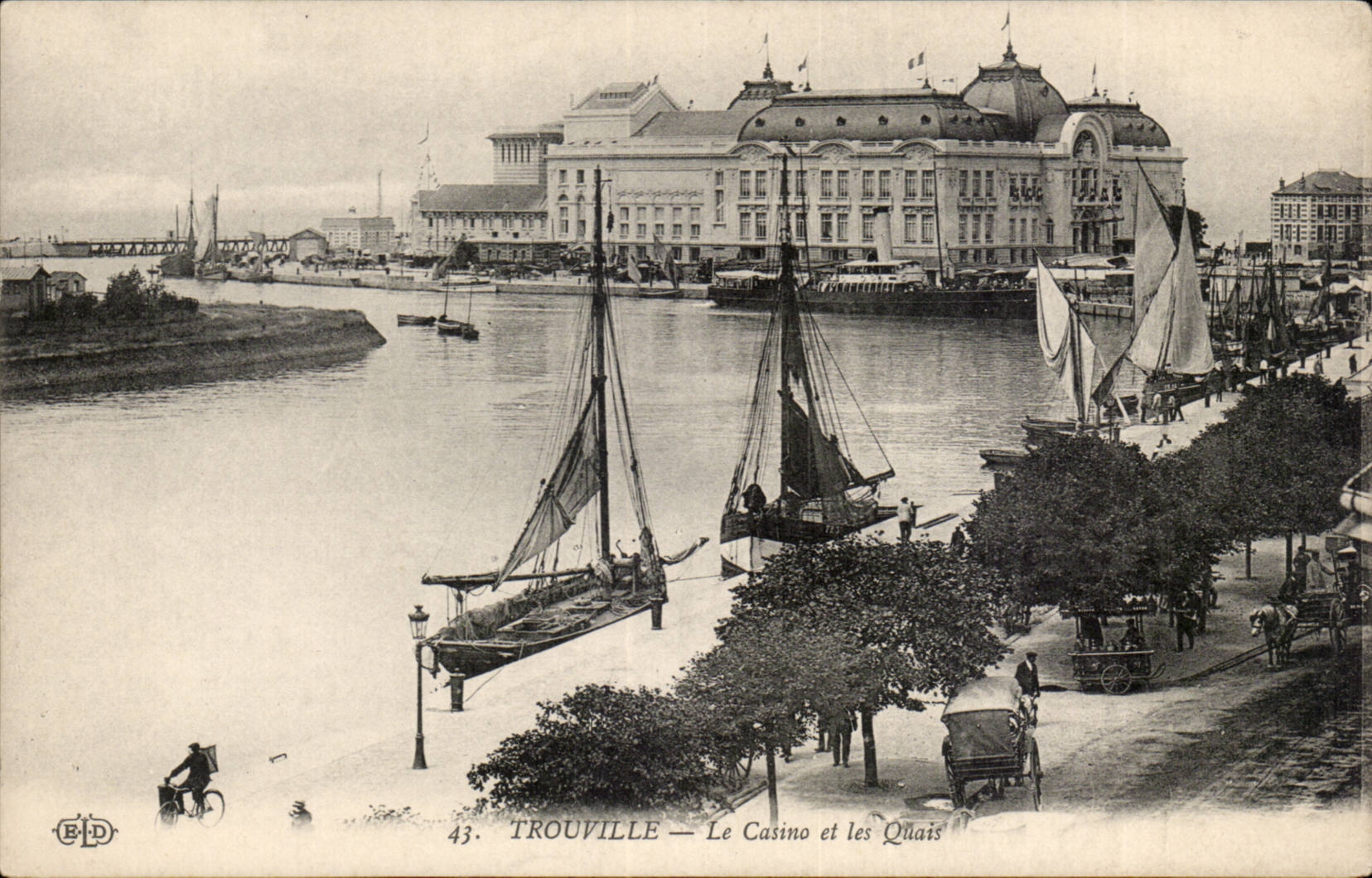 Trouville — Das Casino und die Kai — Verlag ELD, Nr. 43