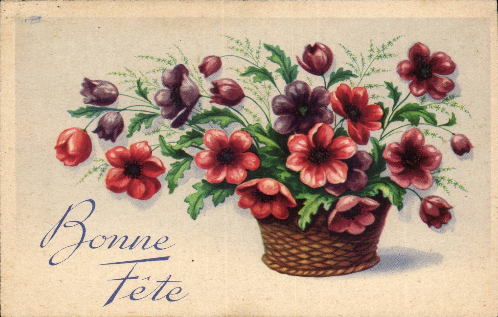 CPA Fantaisie Bonne fete Fleurs