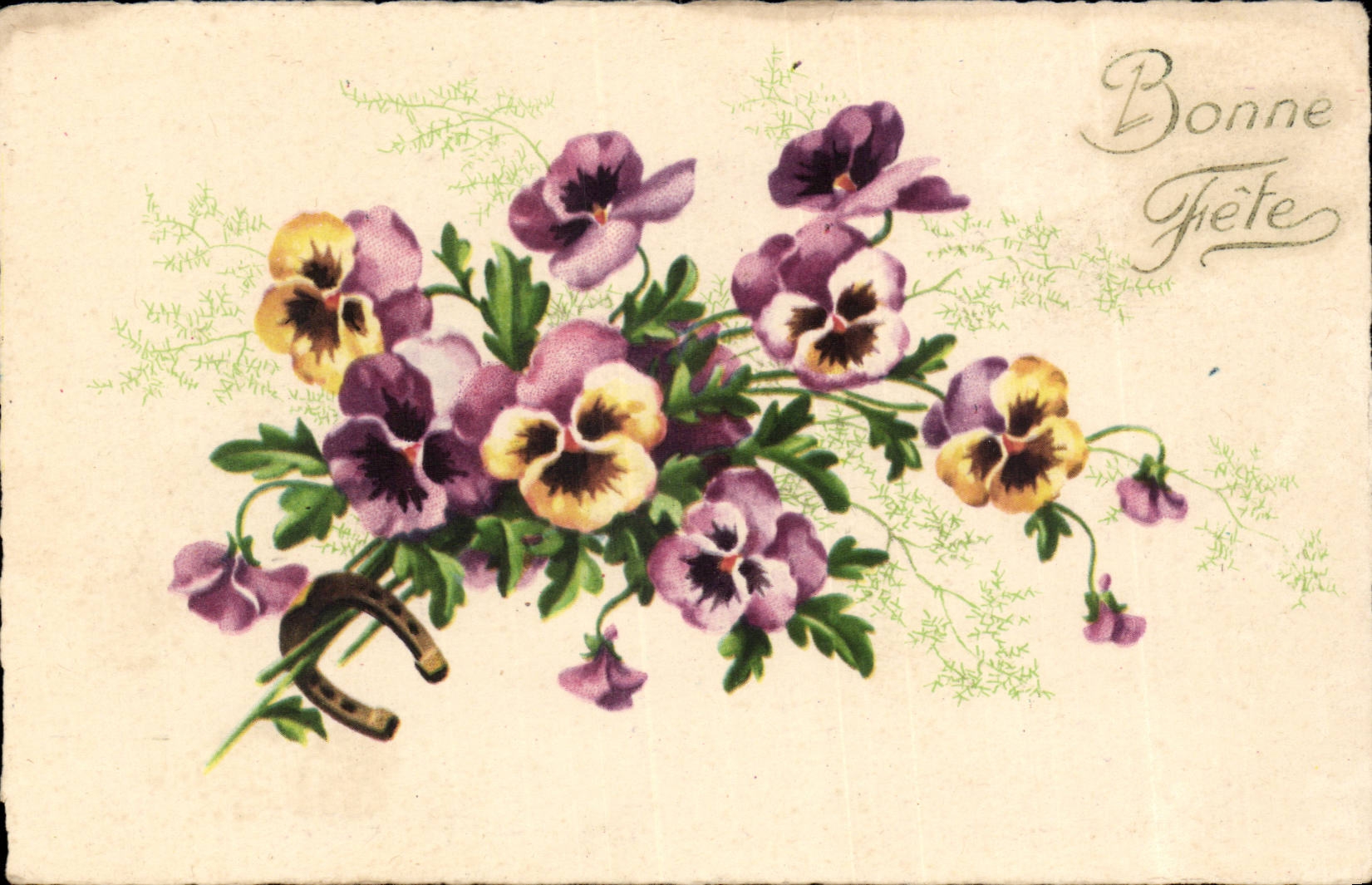 CPA Fantaisie Bonne fete Fleurs