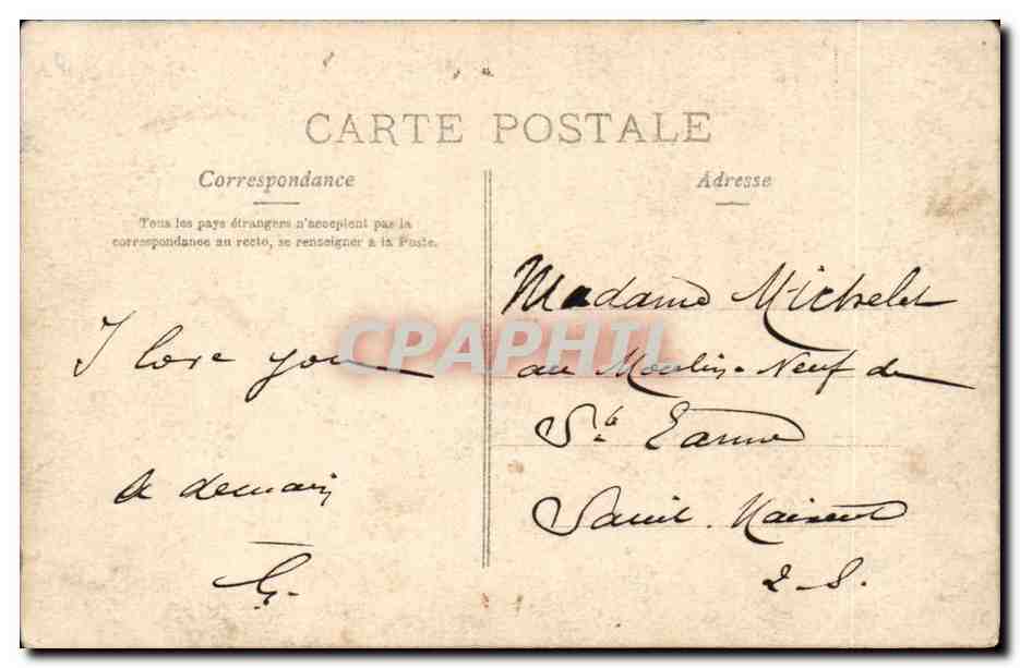 CPA fantaisie Enfant — Rückseite