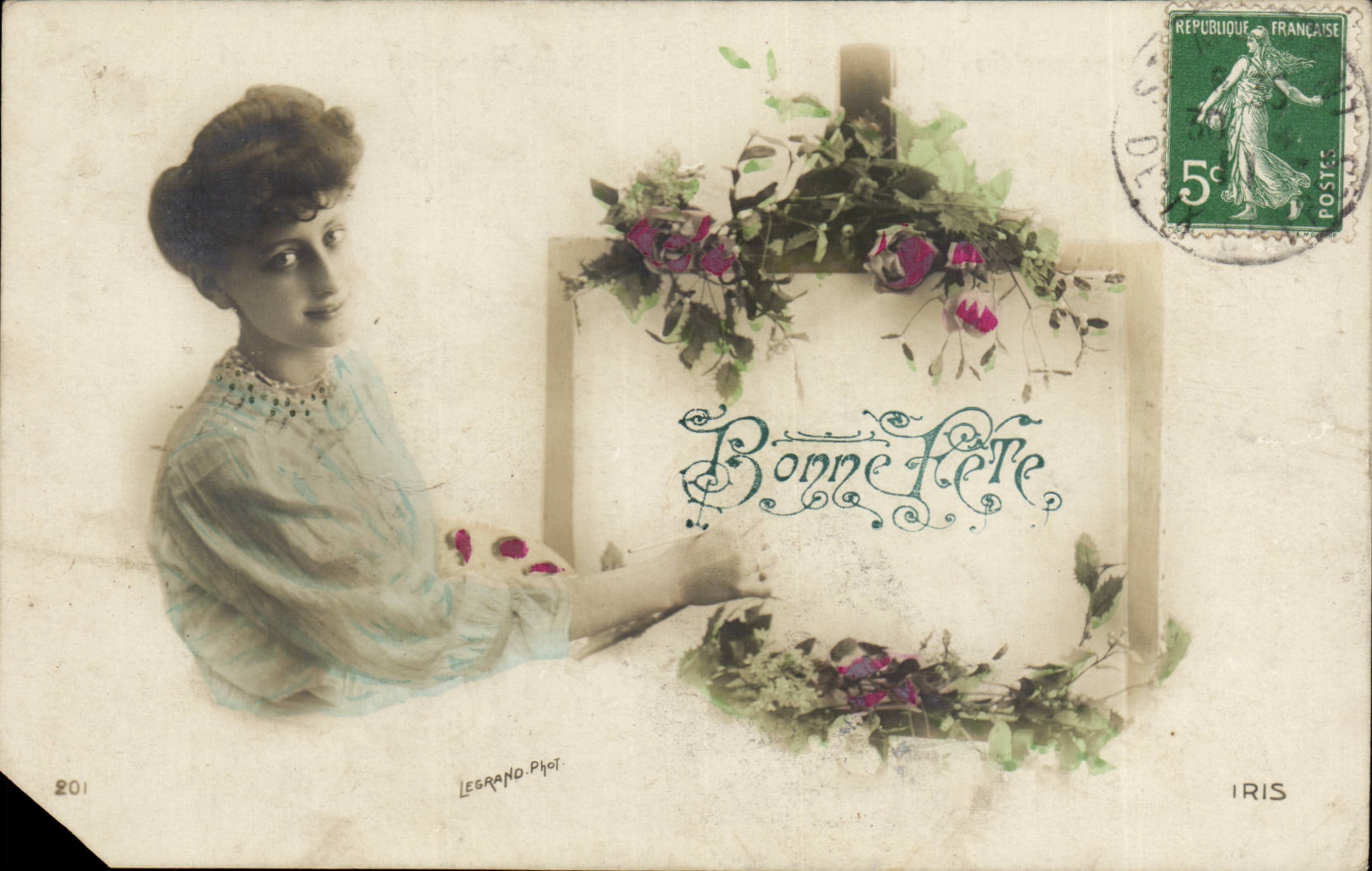 CPA fantaisie Femme Bonne fete
