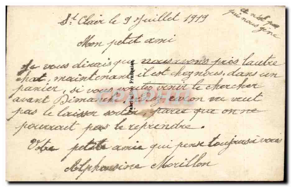 CPA Fantaisie Femme — Rückseite