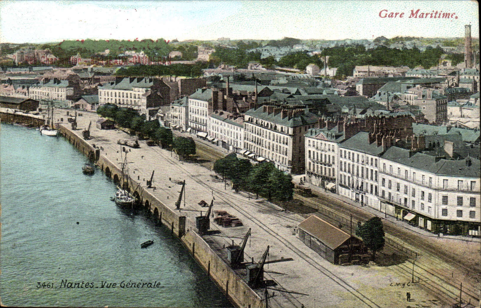 Nantes CPA Vue generale Gare maritime