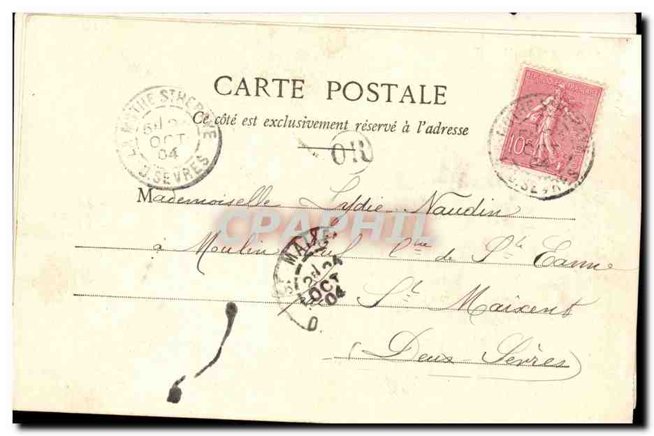 CPA Fantaisie Femme  — Rückseite